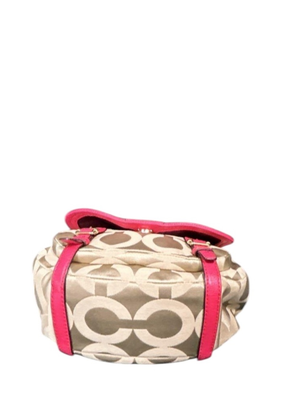 Coach Red Leather & Signature Canvas Madison Annabelle Shoulder Bag Satchel - Picture 5 of 10